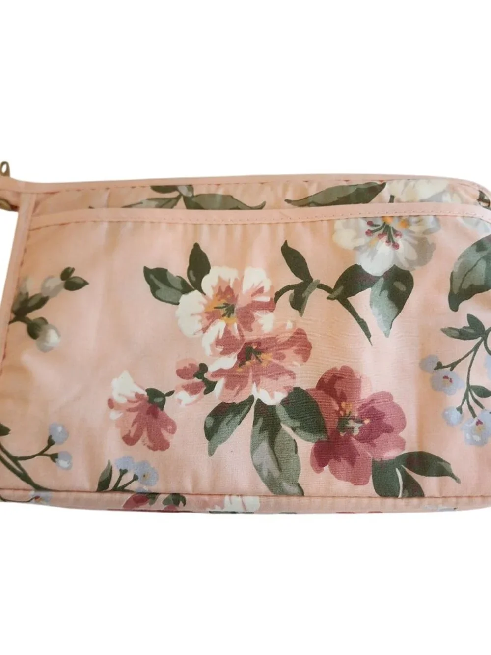 Merle Norman Cosmetic Bag  Pink Floral 9 x 6